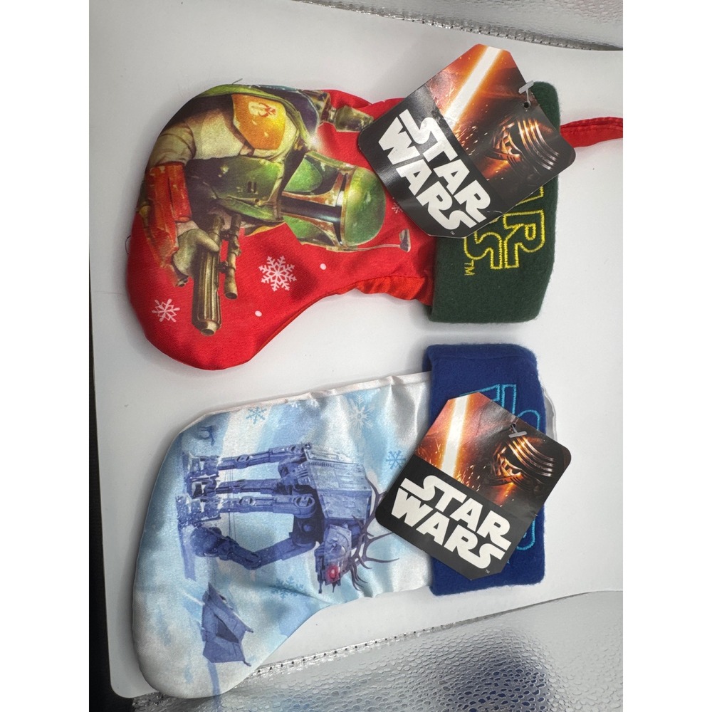 Star Wars Mini Christmas Stockings Set Boba Fett AT-AT Disney Prima NWT